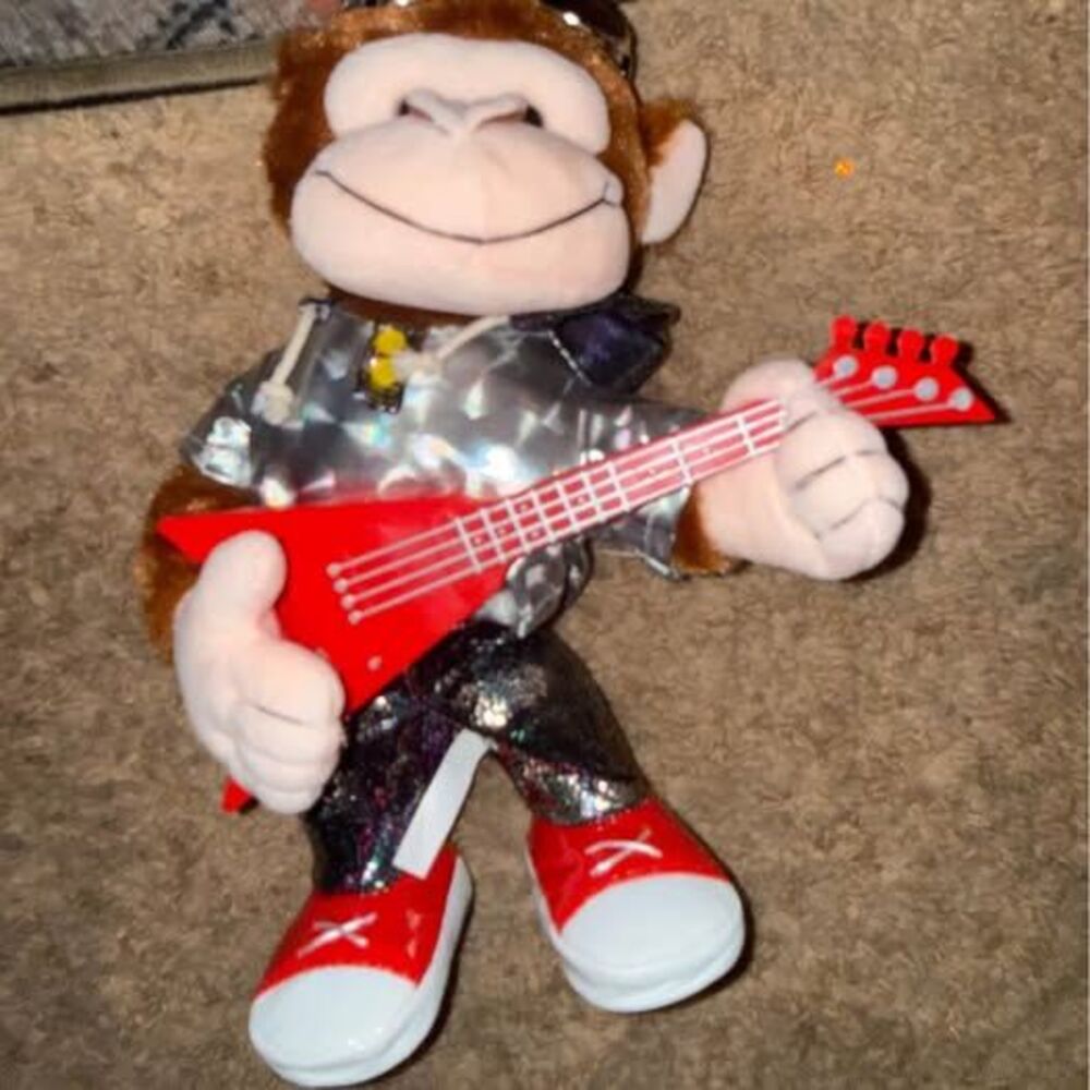 Animated Rocking Monkey Plush with Guitar